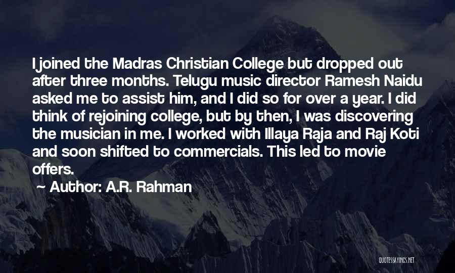 Madras Movie Quotes By A.R. Rahman