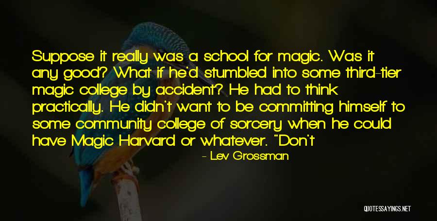 Magic School Quotes By Lev Grossman Magic School Quotes By Lev Grossman