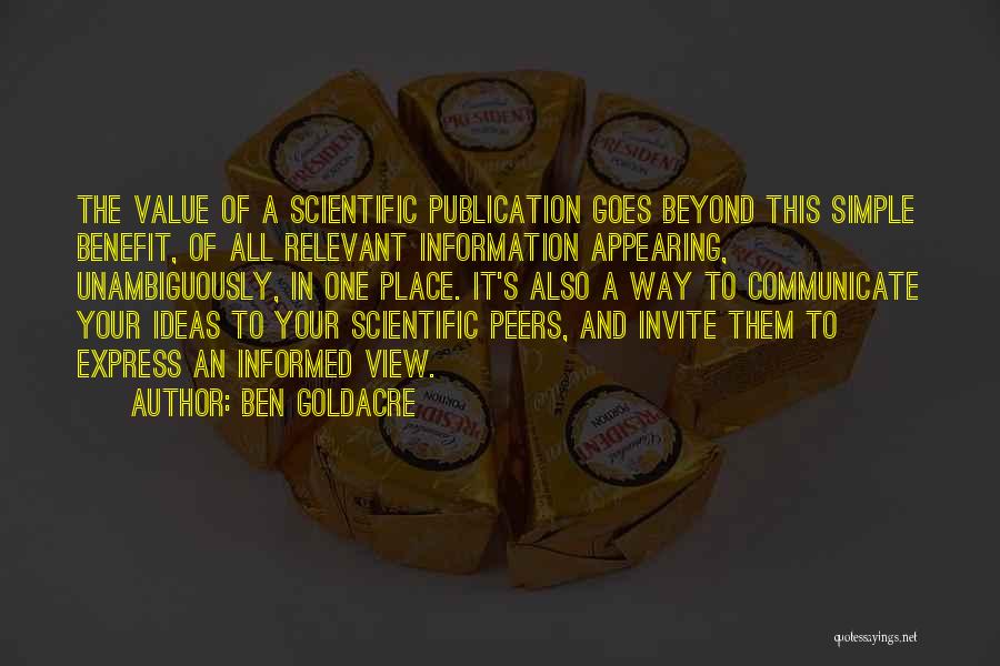 Magister Templi Quotes By Ben Goldacre