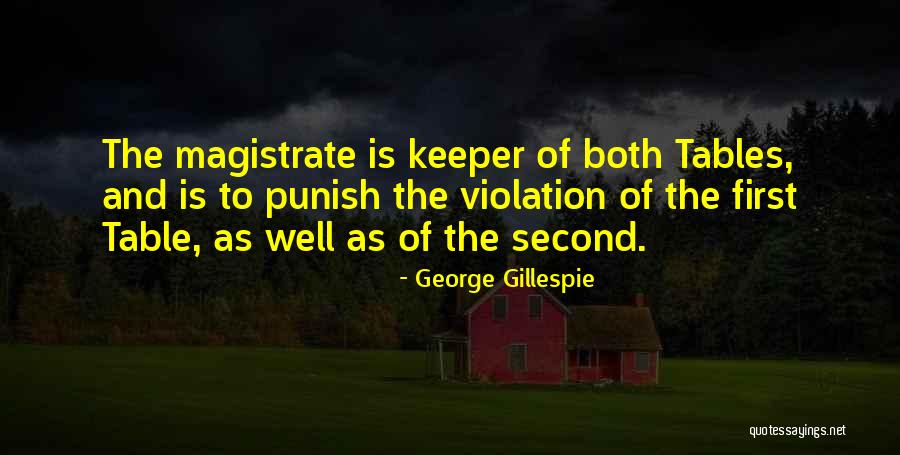 Magistrate Quotes By George Gillespie