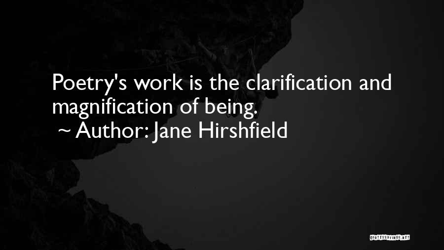 Magnification Quotes By Jane Hirshfield