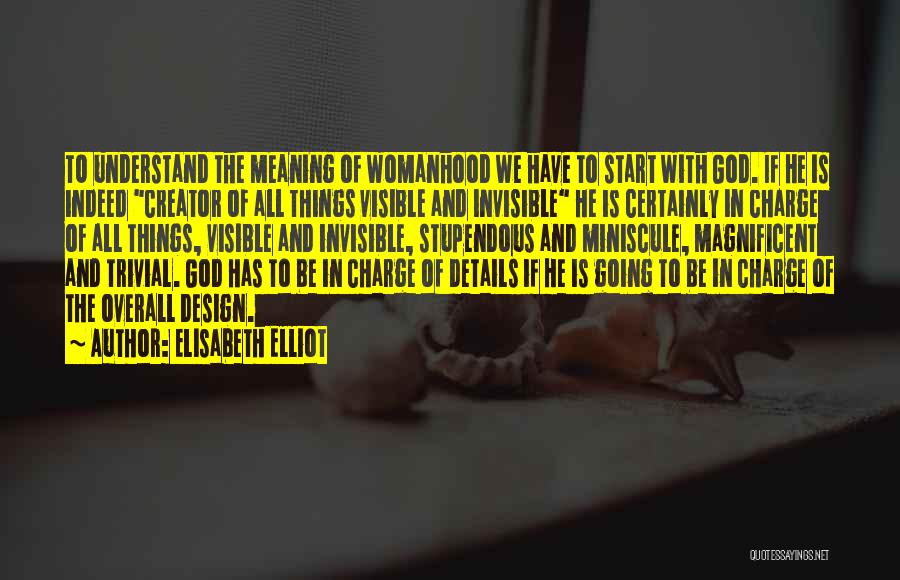 Magnificent God Quotes By Elisabeth Elliot