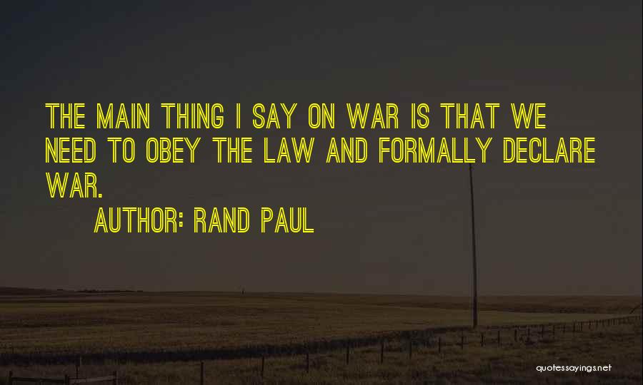 Main Quotes By Rand Paul