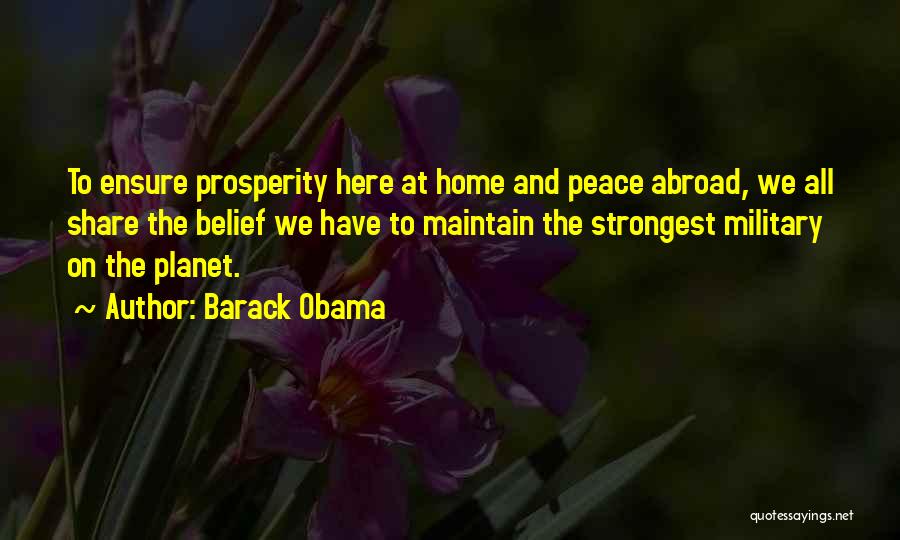 Maintain Peace Quotes By Barack Obama