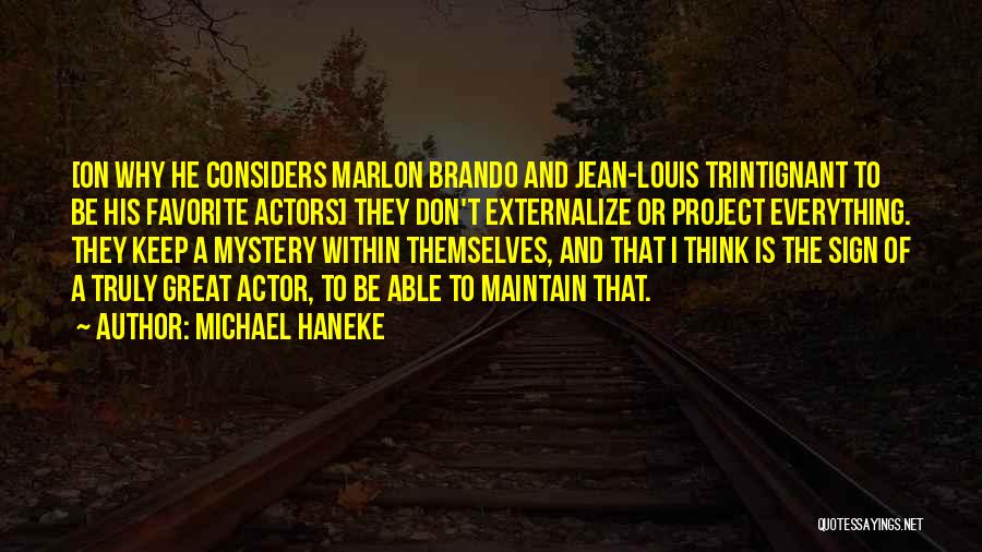 Maintain Your Mystery Quotes By Michael Haneke