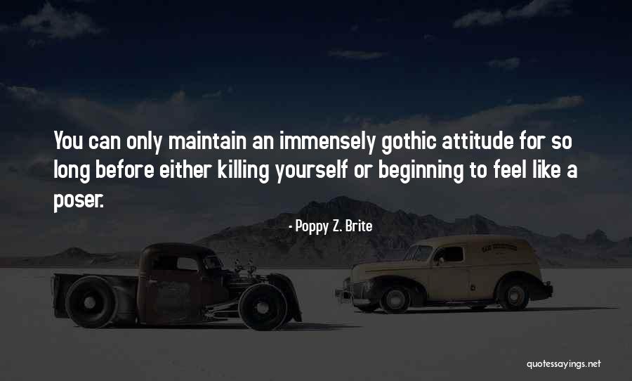 Maintain Yourself Quotes By Poppy Z. Brite