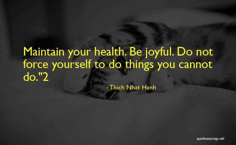 Maintain Yourself Quotes By Thich Nhat Hanh