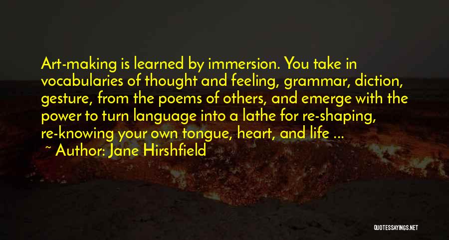 Maintained Contact Quotes By Jane Hirshfield