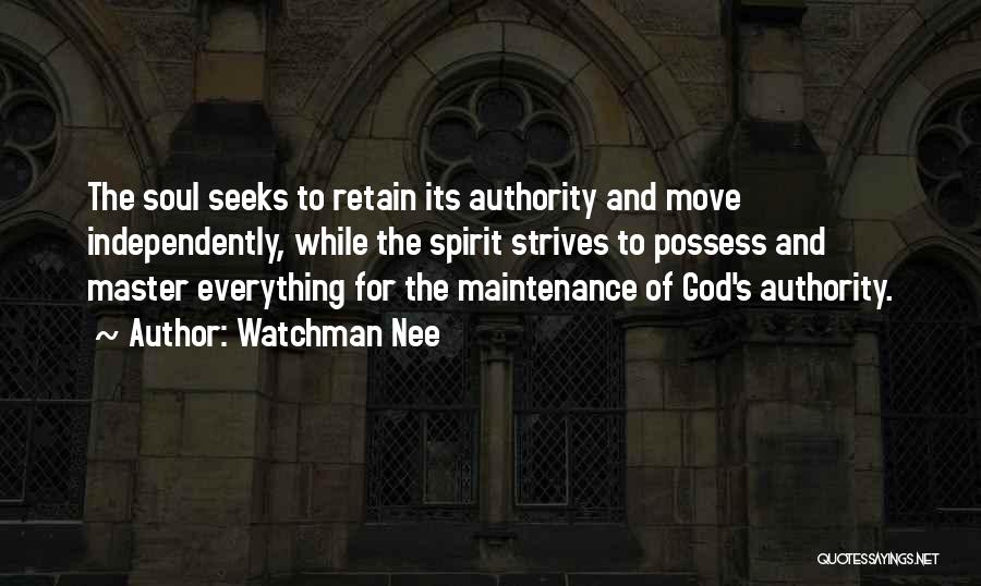 Maintenance Quotes By Watchman Nee