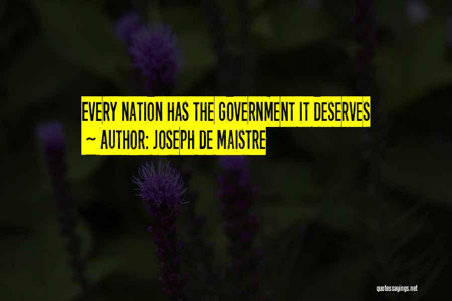 Maistre Quotes By Joseph De Maistre