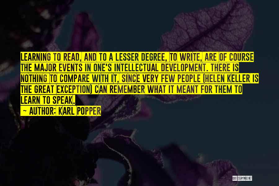 Major Events Quotes By Karl Popper