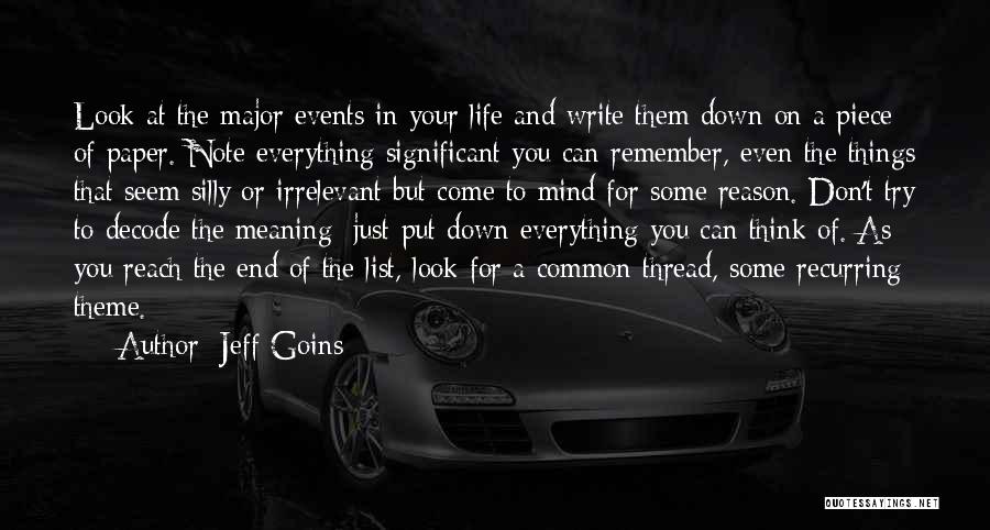 Major Life Events Quotes By Jeff Goins