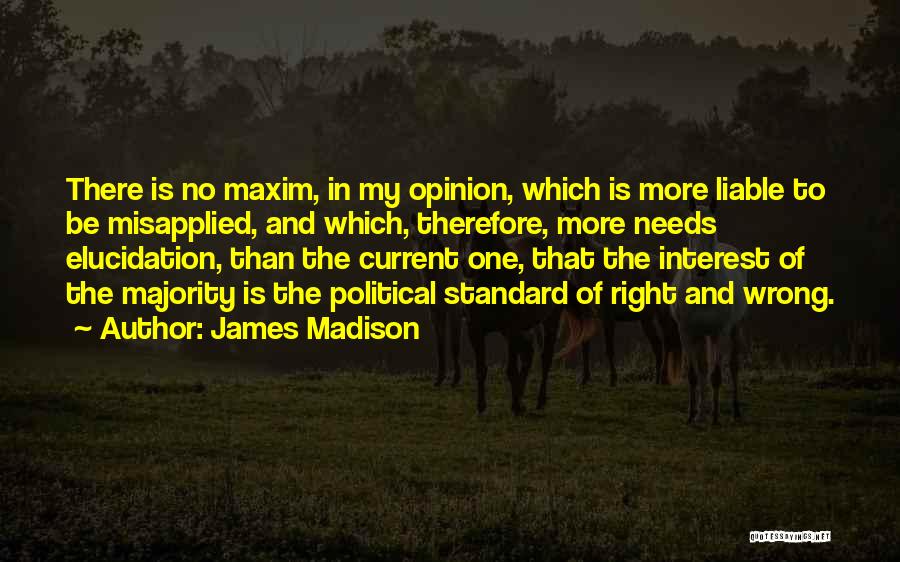 Majority Opinion Quotes By James Madison
