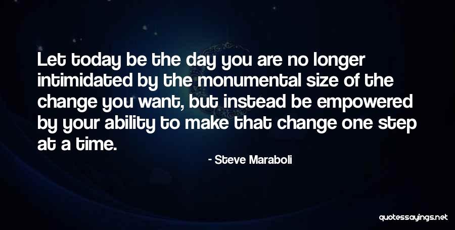 Make A Change Today Quotes By Steve Maraboli