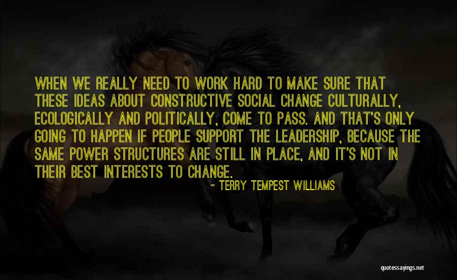 Make It Happen Work Quotes By Terry Tempest Williams