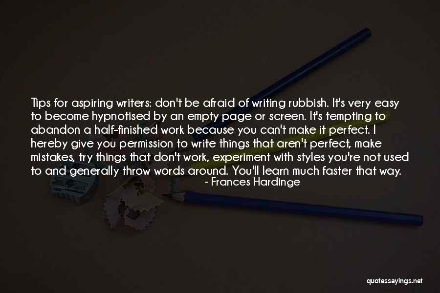 Make Mistakes And Learn Quotes By Frances Hardinge Make Mistakes And Learn Quotes By Frances Hardinge