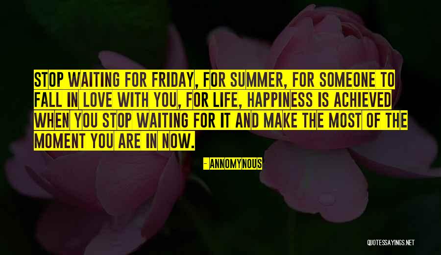 Make The Most Of The Moment Quotes By Annomynous