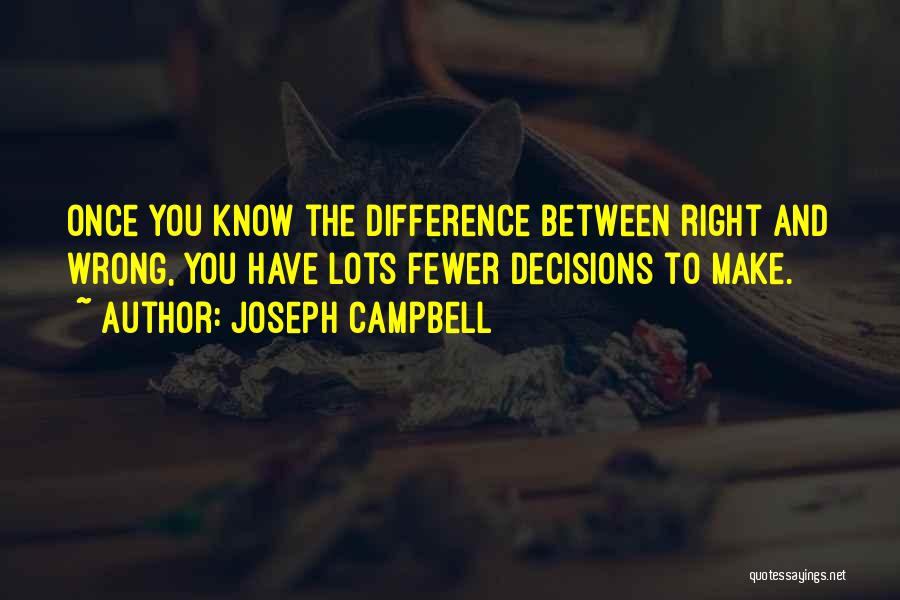 Make The Right Decision Quotes By Joseph Campbell