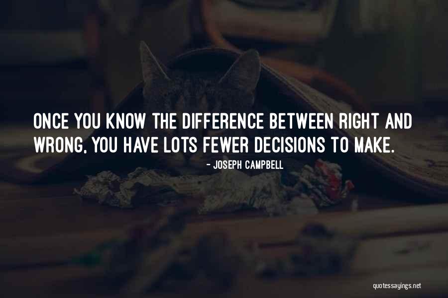 Make The Right Decisions Quotes By Joseph Campbell