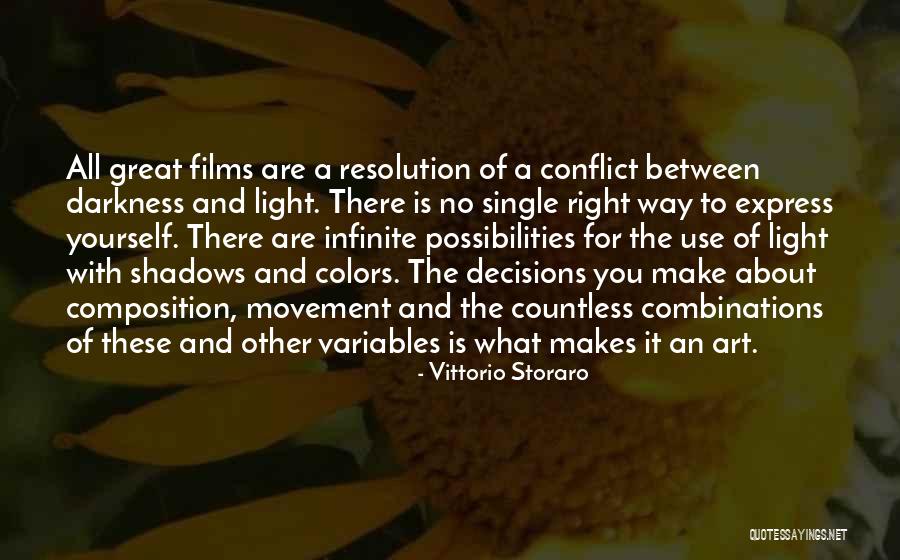 Make The Right Decisions Quotes By Vittorio Storaro