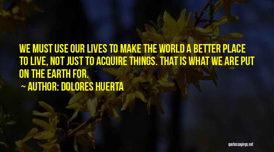 Make The World A Better Place Quotes By Dolores Huerta