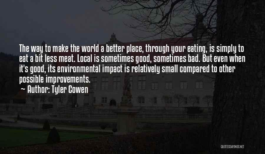 Make The World A Better Place Quotes By Tyler Cowen