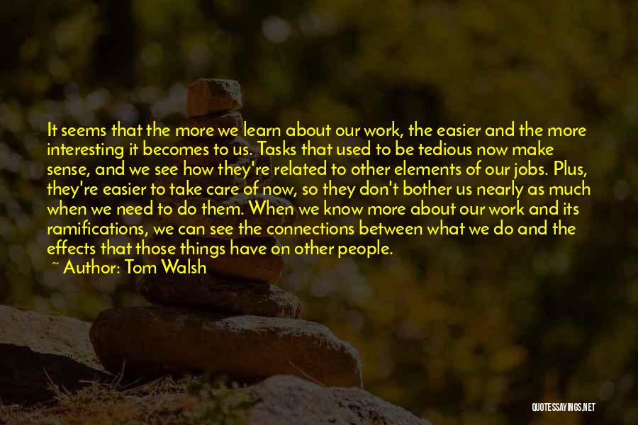 Make Work Easier Quotes By Tom Walsh