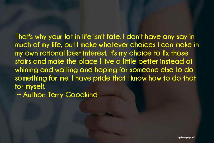 Make Your Own Choices In Life Quotes By Terry Goodkind
