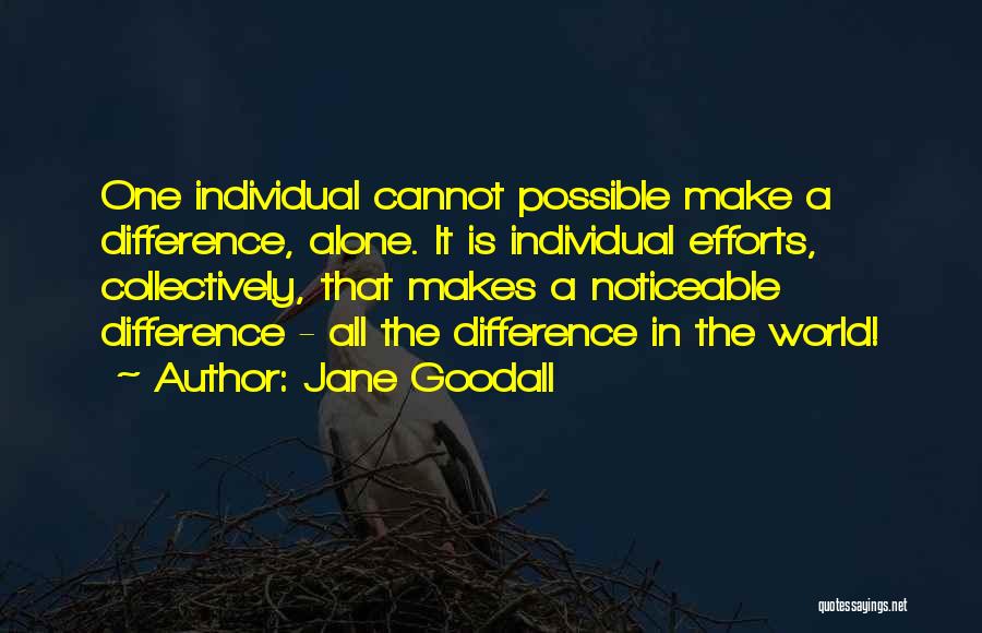 Making All The Effort Quotes By Jane Goodall