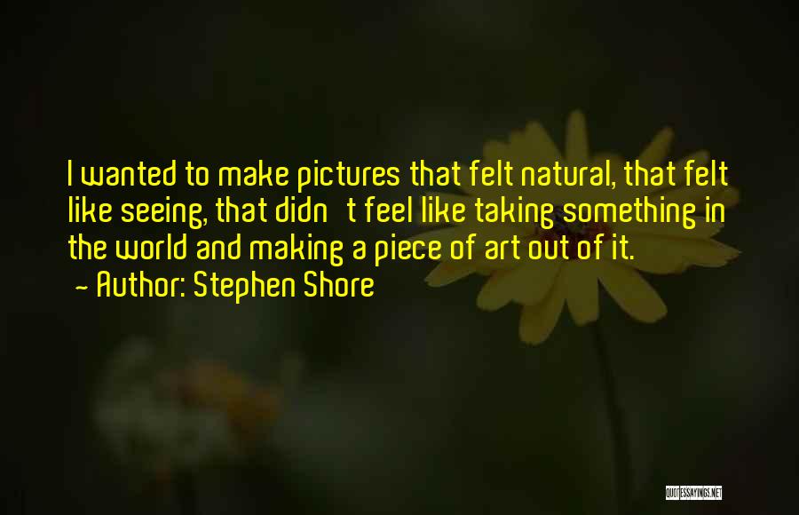 Making Art Quotes By Stephen Shore