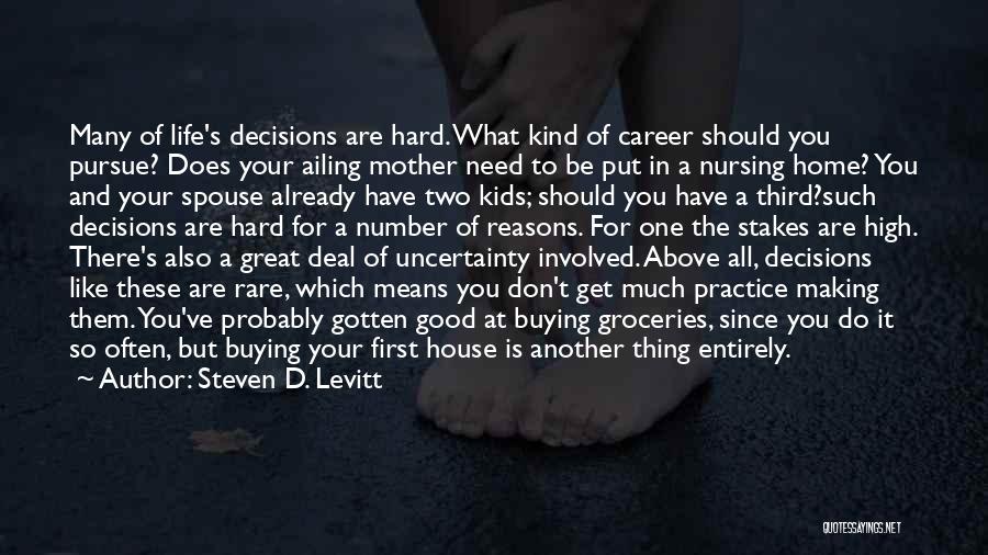 Making Career Decisions Quotes By Steven D. Levitt
