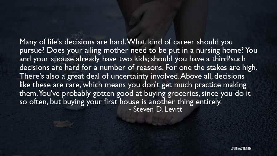 Making Career Decisions Quotes By Steven D. Levitt