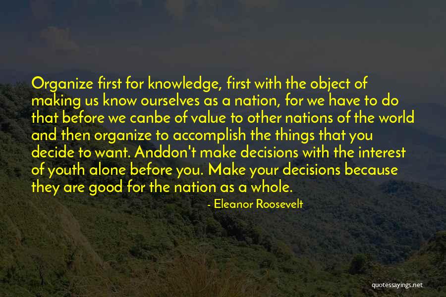 Making Decisions On Your Own Quotes By Eleanor Roosevelt Making Decisions On Your Own Quotes By Eleanor Roosevelt
