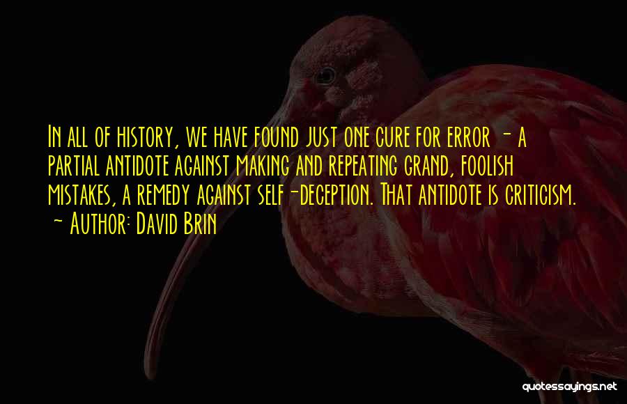 Making Errors Quotes By David Brin