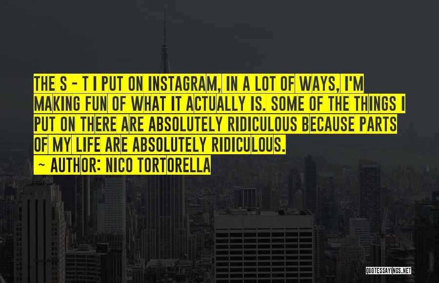 Making Fun Of Life Quotes By Nico Tortorella