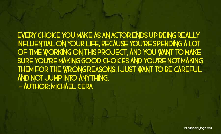 Making Good Choices Life Quotes By Michael Cera