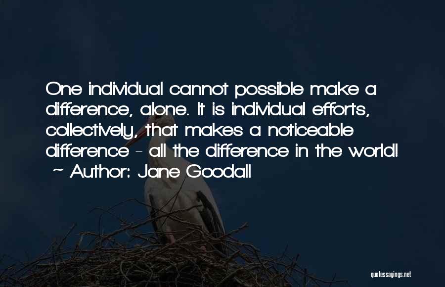 Making It Alone Quotes By Jane Goodall