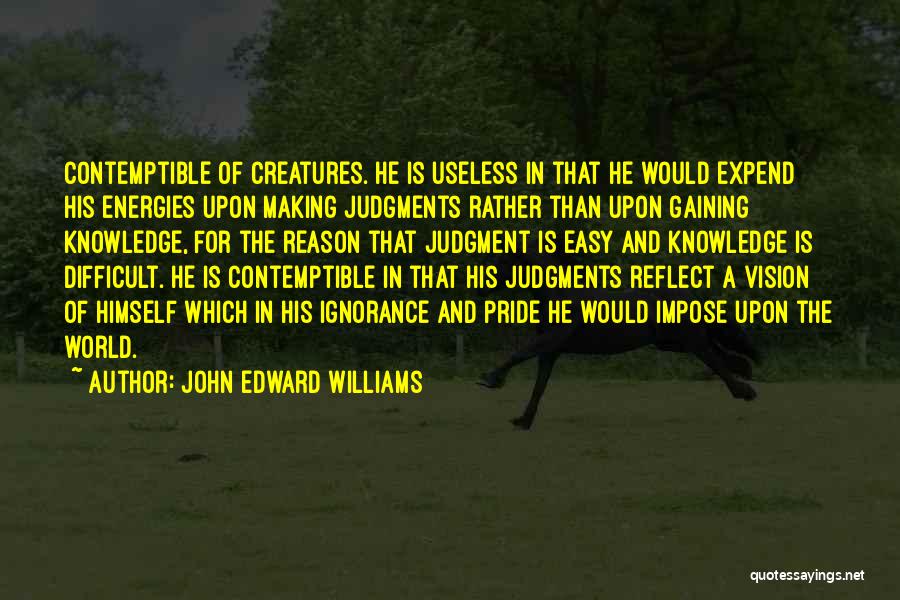 Making Judgments Quotes By John Edward Williams