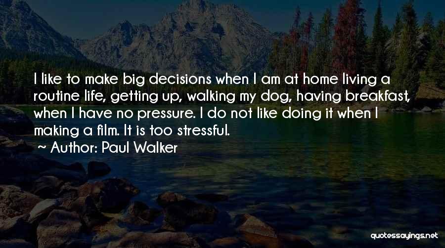 Making Life Decisions Quotes By Paul Walker