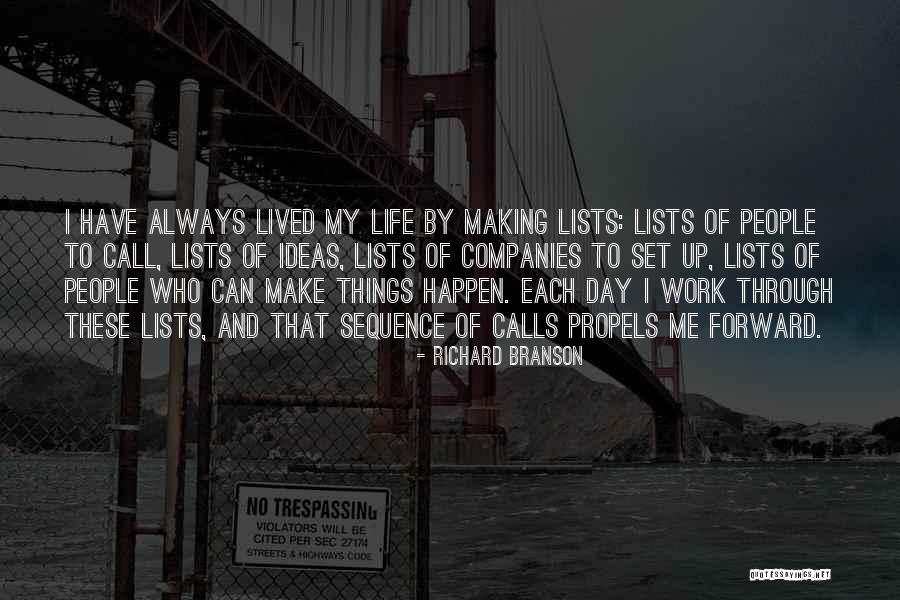 Making Lists Quotes By Richard Branson Making Lists Quotes By Richard Branson