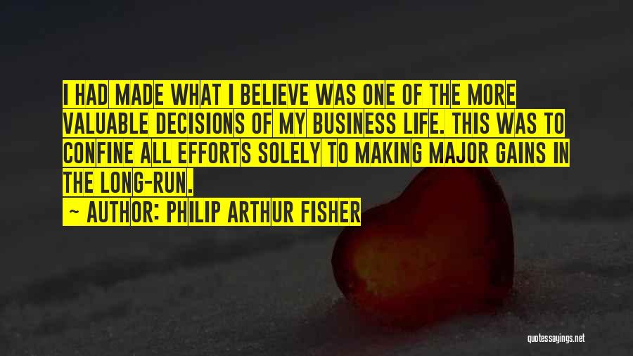 Making Major Life Decisions Quotes By Philip Arthur Fisher