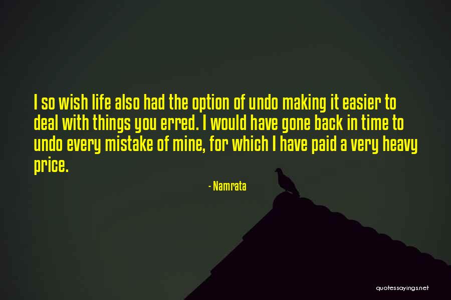 Making Mistakes In Life Quotes By Namrata