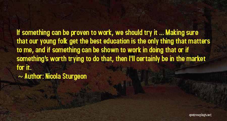 Making Something Work Quotes By Nicola Sturgeon