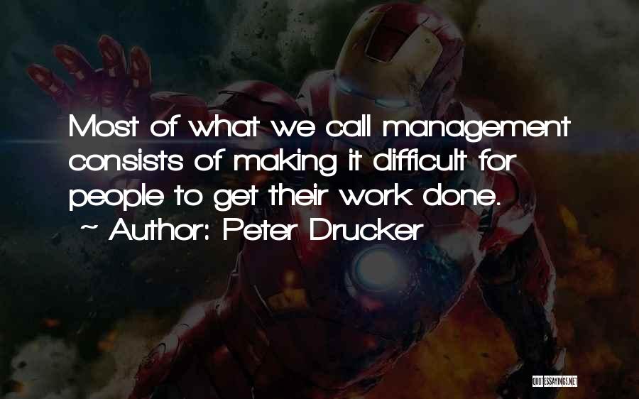 Making Things More Difficult Quotes By Peter Drucker