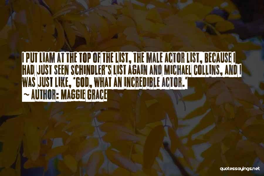 Male Actors Quotes By Maggie Grace