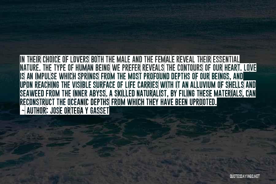 Male And Female Love Quotes By Jose Ortega Y Gasset