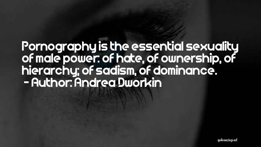 Male Dominance Quotes By Andrea Dworkin