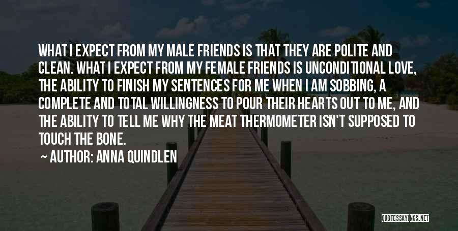 Male Female Best Friends Quotes By Anna Quindlen