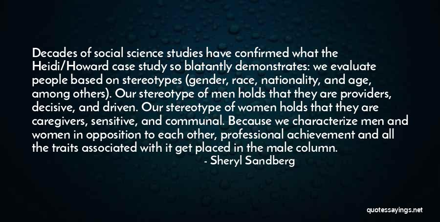 Male Gender Stereotype Quotes By Sheryl Sandberg