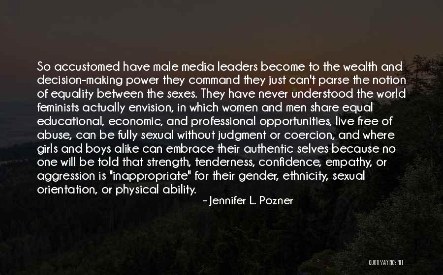 Male Strength Quotes By Jennifer L. Pozner Male Strength Quotes By Jennifer L. Pozner